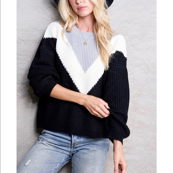 Last 1 | Hyped Unicorn Chevron Knit Sweater - Picture 9 of 9